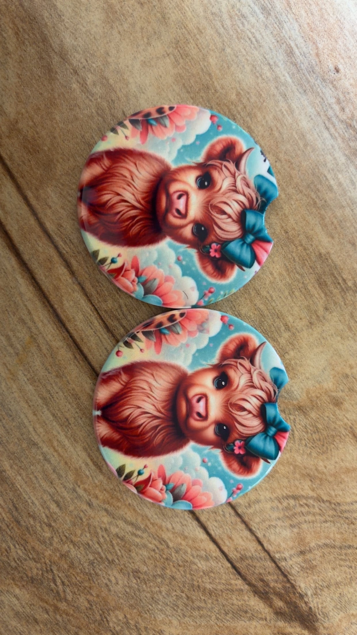 Custom Ceramic Car Coaster🤍