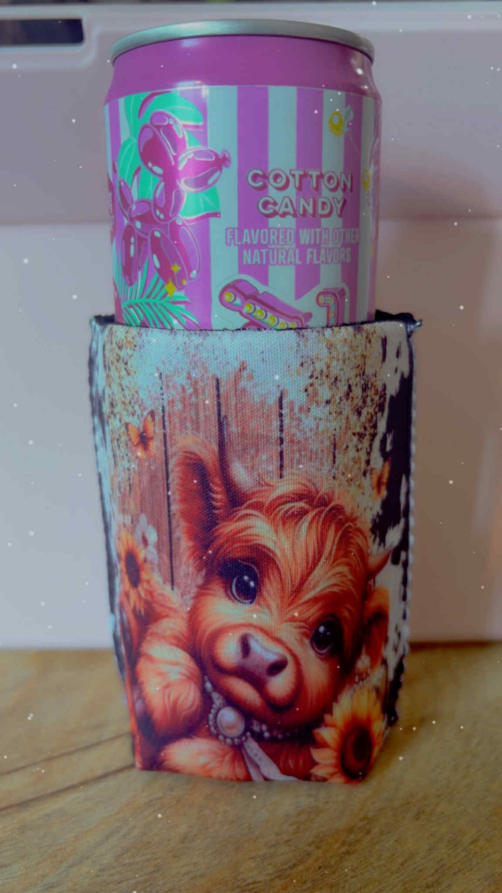 Cute Country Drink Holder 🐮🖤🤍